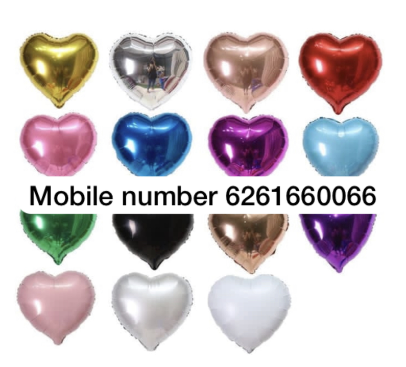 Heart foil balloons 18 inchi uploaded by Laxmi Enterprise on 6/2/2023