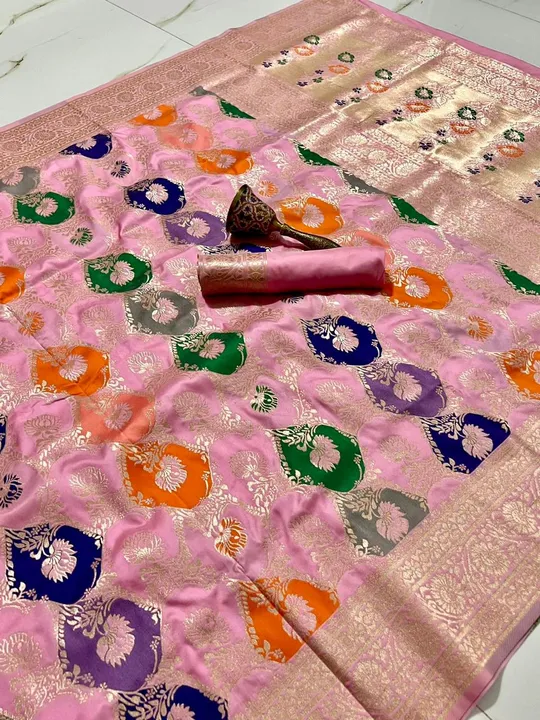Banarsi silk zari work sarees  uploaded by Sarees and suit and dupatta dress material  on 6/2/2023