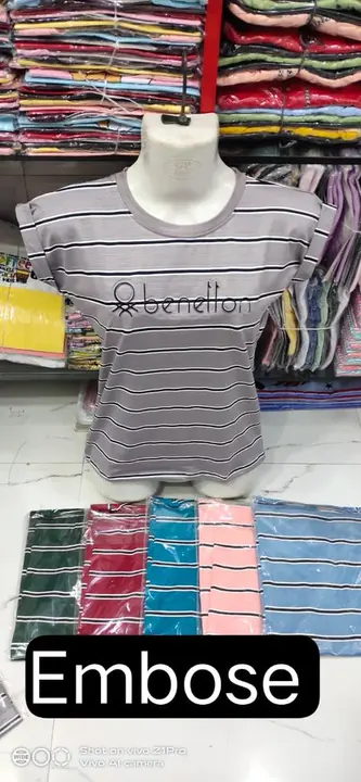 Women Stretchable Slub Cotton T-shirts  uploaded by HAAJRA Garments on 6/2/2023