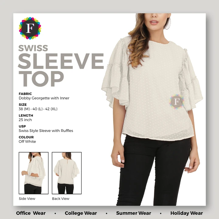 Swiss Sleeves Top uploaded by Hitashi fashion  on 6/2/2023