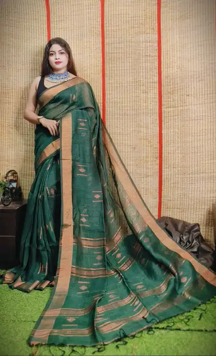 𝙻𝚒𝚗𝚎𝚗 𝚜𝚊𝚛𝚎𝚎 uploaded by BENGAL HANDLOOM on 6/2/2023