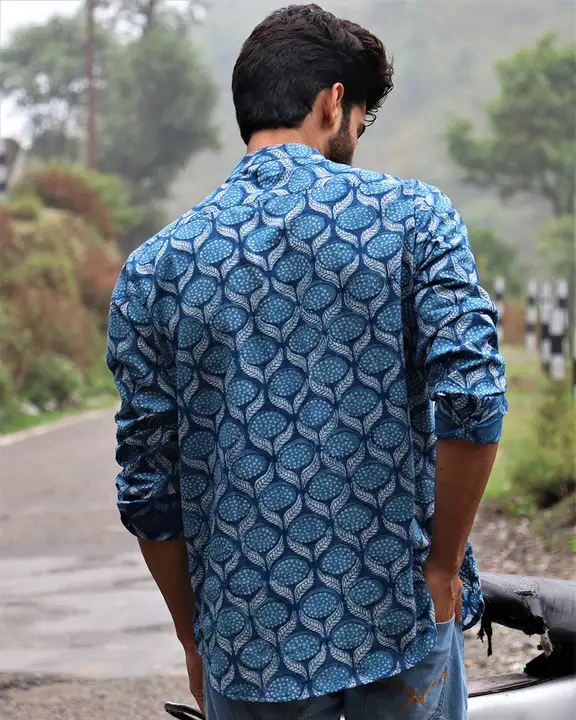 Patallook new designer cotton new blue printed   shirt  uploaded by Rudra Enterprise on 6/2/2023