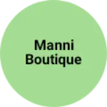 Business logo of Manni boutique