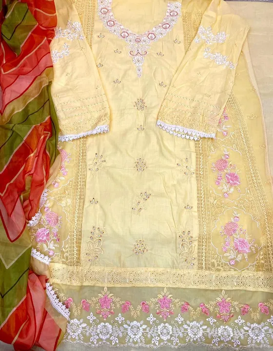 *ZF ANAYA LAWN 63*

*Top* : *CAMBRIC COTTON* With heavy Embroidery work and sequnace work additional uploaded by Fashion Textile  on 6/2/2023