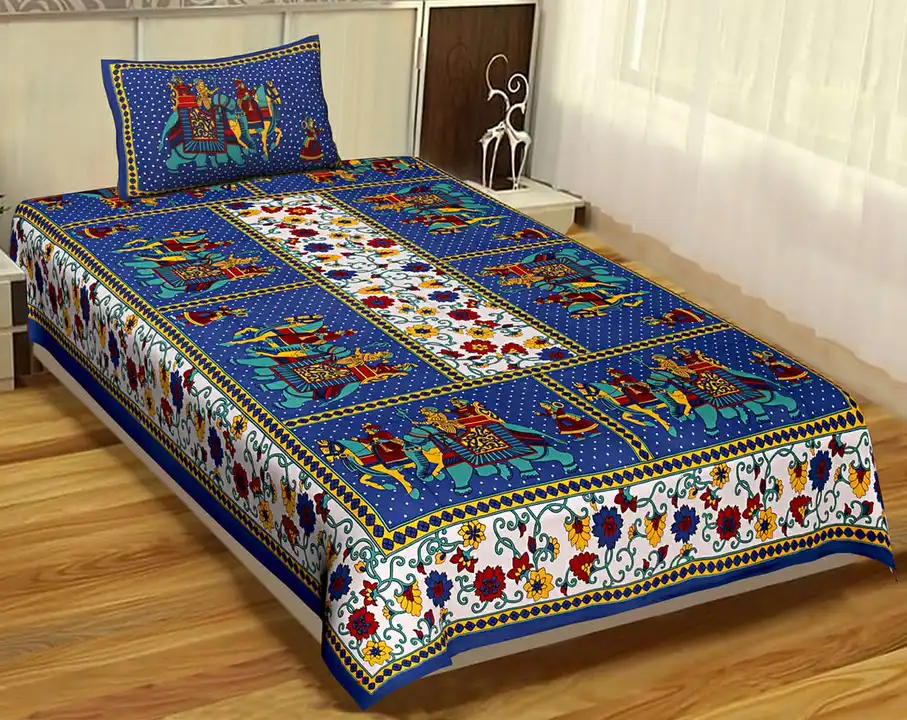 Cotton single bed bedsheet uploaded by The print house  on 6/3/2023