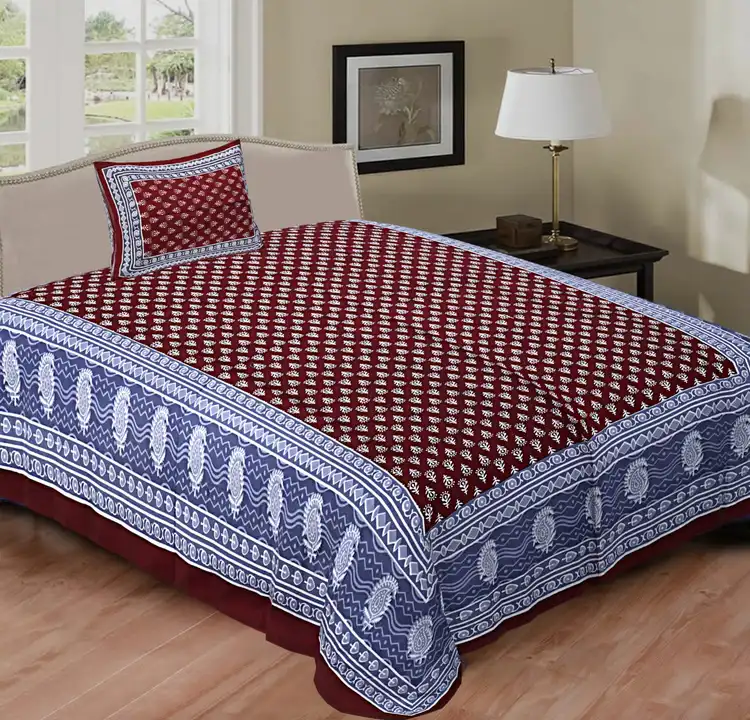 Cotton single bed bedsheet uploaded by The print house  on 6/3/2023