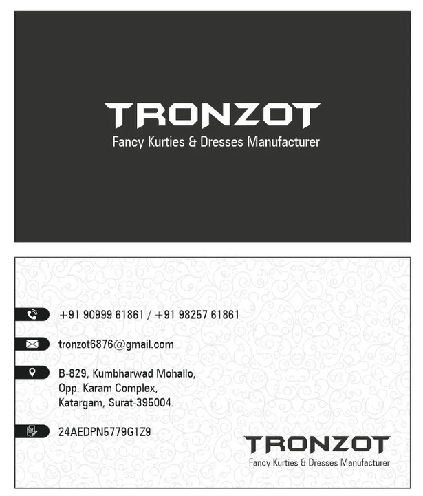 Visiting card store images of Tronzot Kurti & Dresses Manufacturer