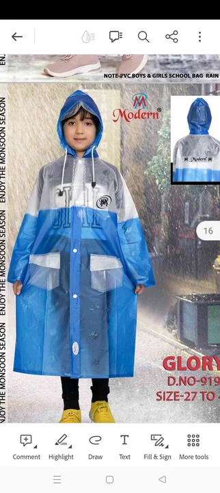 Kids double colour raincoat  uploaded by Ratnam trading company on 6/3/2023