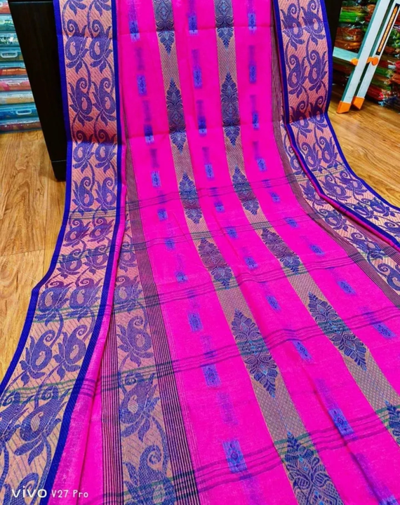 Tant saree ( wholesale price) available design. Available colour. ( Ekdom kom price) uploaded by business on 6/3/2023