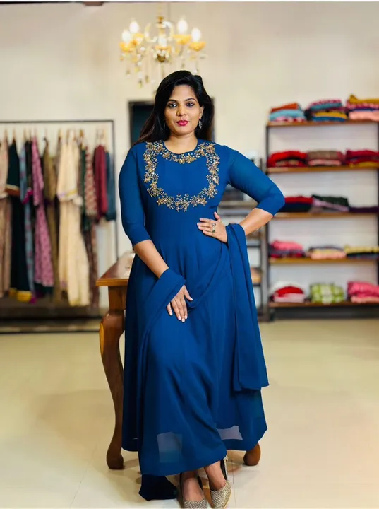 Gown with dupatta  uploaded by ORION SEA INTERNATIONAL PRIVATE LIMITED on 6/3/2023