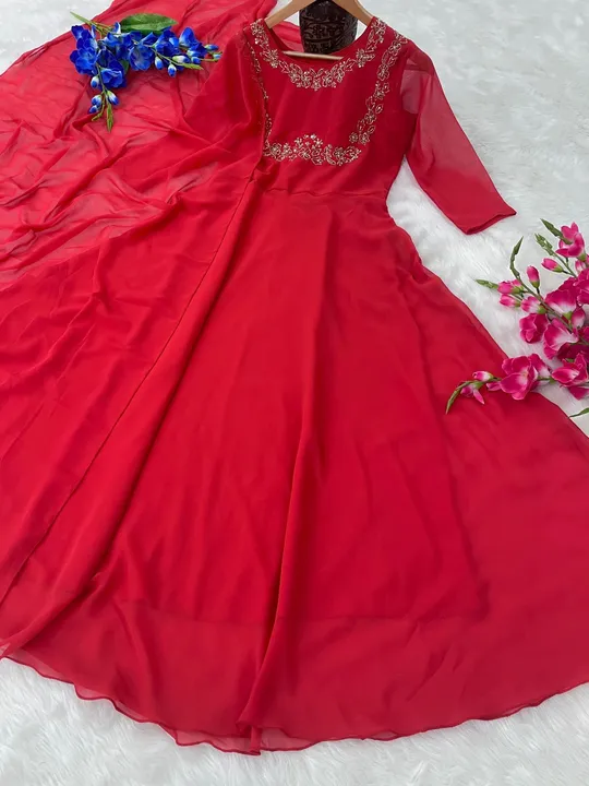 Gown with dupatta  uploaded by ORION SEA INTERNATIONAL PRIVATE LIMITED on 6/3/2023
