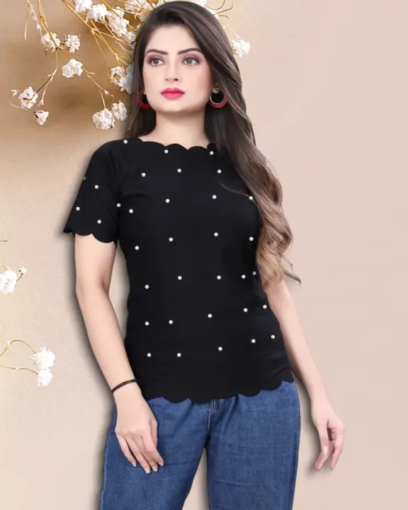 Pearls top black latest  uploaded by Bhumi creation on 6/3/2023