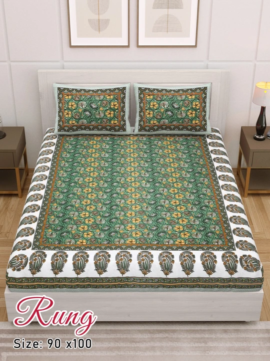 Latest launch pure cotton bedsheets .. 90*100 inches  uploaded by COPPVILLA - The art and craft store on 6/3/2023