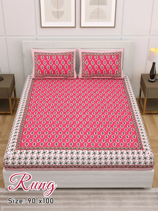 Latest launch pure cotton bedsheets .. 90*100 inches  uploaded by COPPVILLA - The art and craft store on 6/3/2023