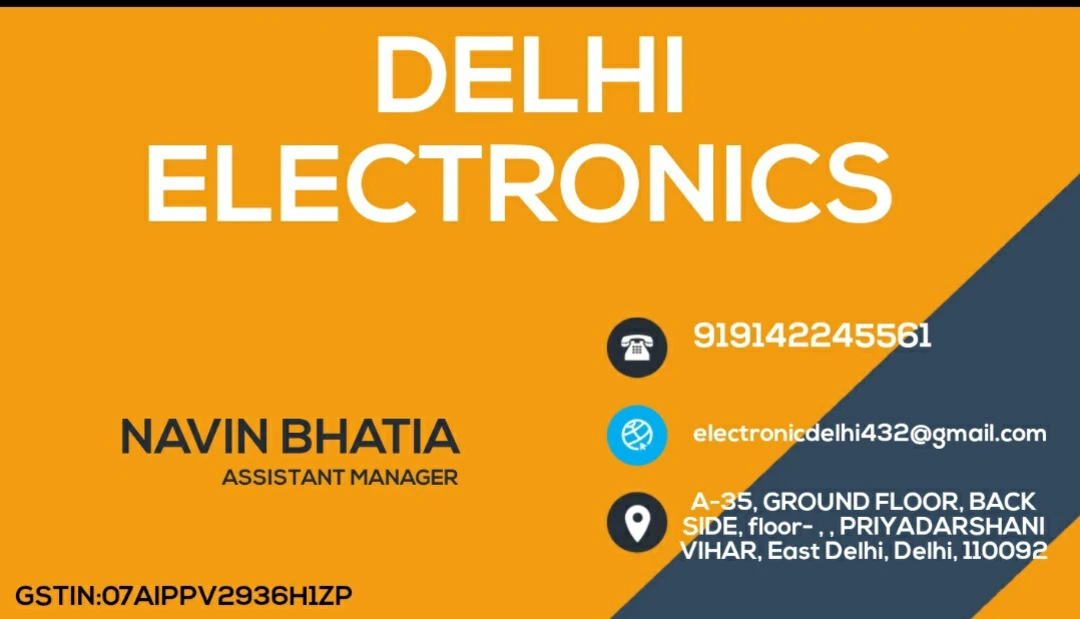 Visiting card store images of DELHI ELECTRONICS