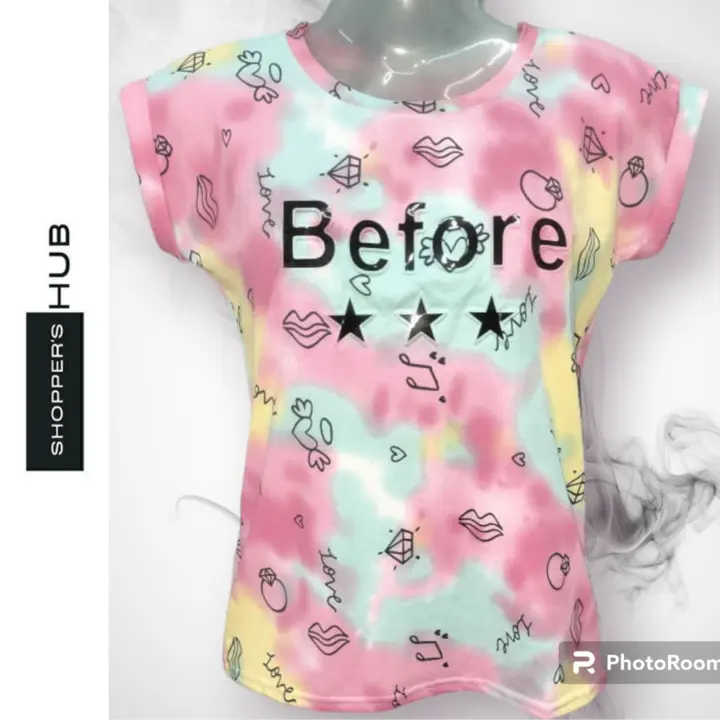 Tye dye t-shirt with embose print for women uploaded by Shoppers Hub on 5/28/2024