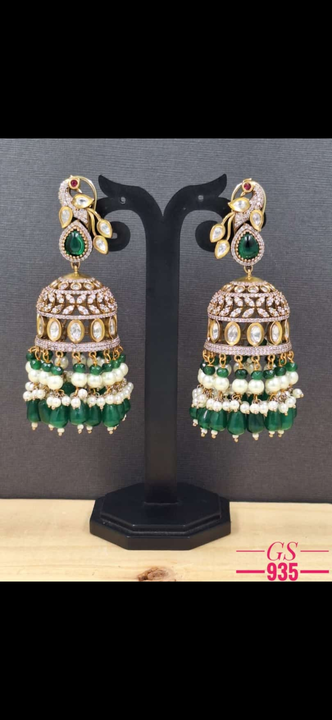 High Quality kundan earrings uploaded by Gems_galore_ on 5/29/2024