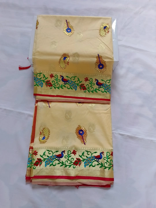 Embroidery paithani saree  uploaded by Rajshree collection on 6/3/2023