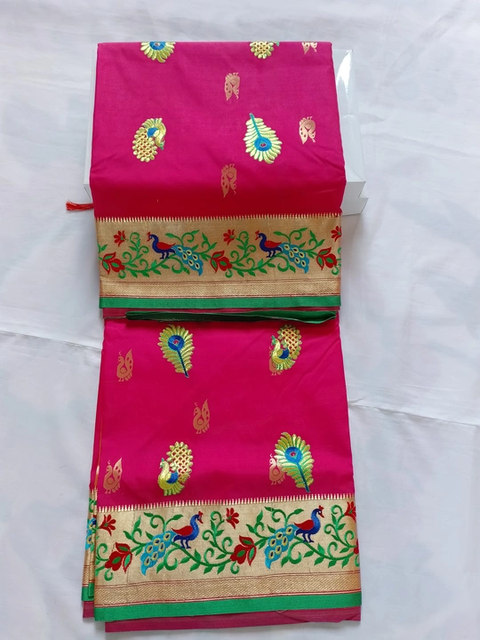 Embroidery paithani saree  uploaded by Rajshree collection on 6/3/2023