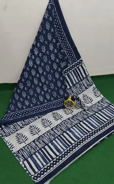 Cotton printed sarees uploaded by Khushi Handicrafts on 6/3/2023