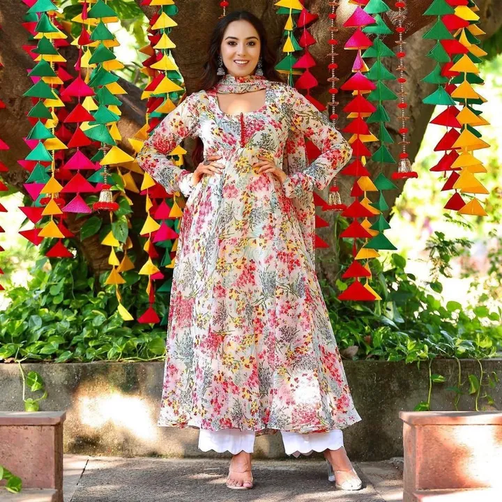 Georgette Printed Gown uploaded by Laltika on 6/3/2023