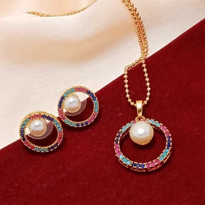 Pendant set uploaded by Agarwal collection on 3/12/2021