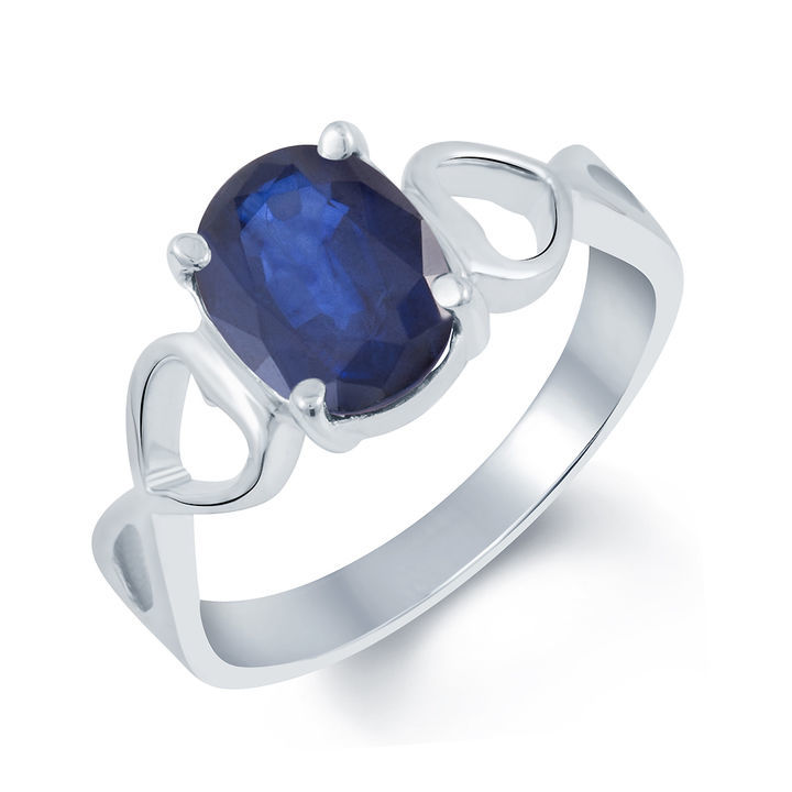 Blue Sapphire Silver Ring uploaded by Kundali Gems  on 3/12/2021