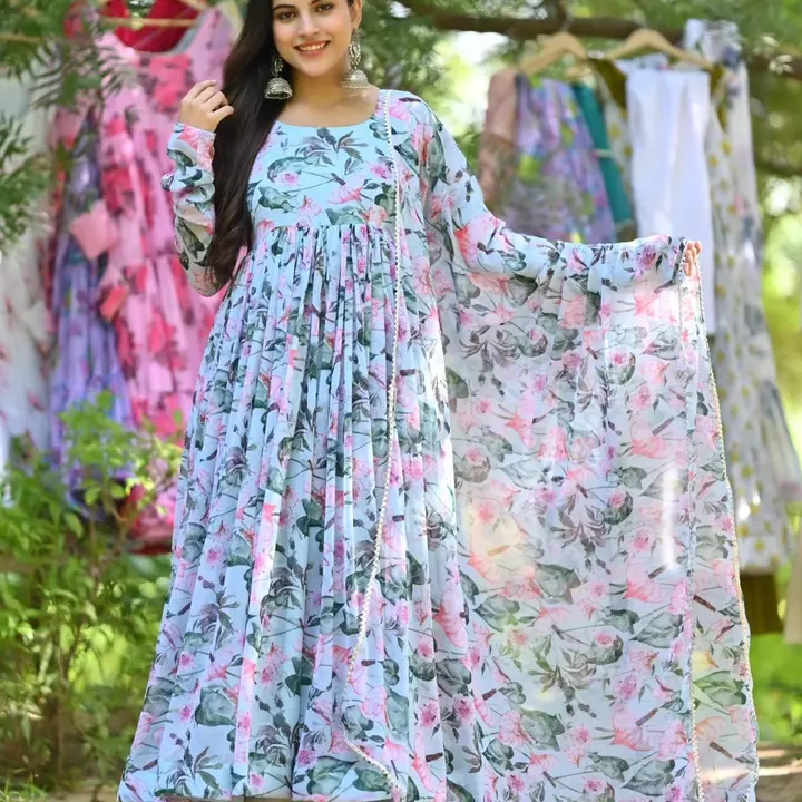 LC 1014

♥️ PRESENTING NEW DESIGNER  PRINTED ANARKALI GOWN ♥️

♥️ GOOD QUALITY PRINTED GEORGETTE OUT uploaded by A2z collection on 6/3/2023