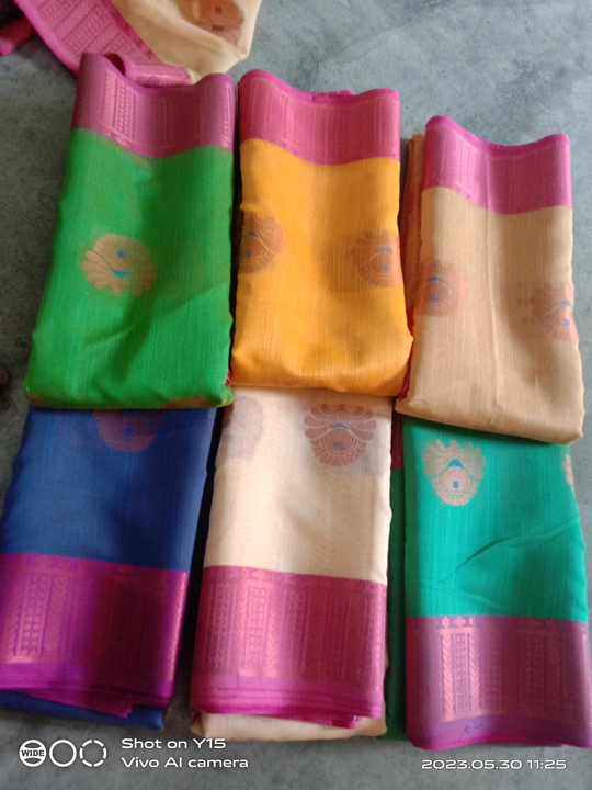 Slub cotton saree uploaded by Sarswati textile on 5/30/2024