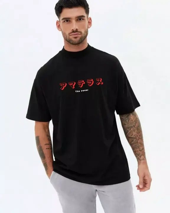 Butterfly design oversized Black t- shirt uploaded by MOJO JI on 6/3/2023