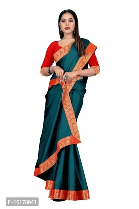 Vichitra Silk Jacquard Lace Border Sarees with Blouse Piece uploaded by Shreeji New Fashion on 6/3/2023