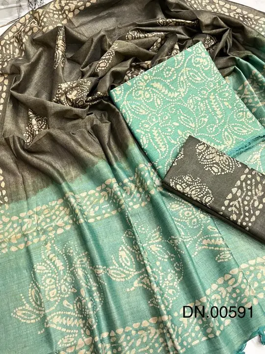 Batik matka silk suits uploaded by WeaveMe India on 6/3/2023