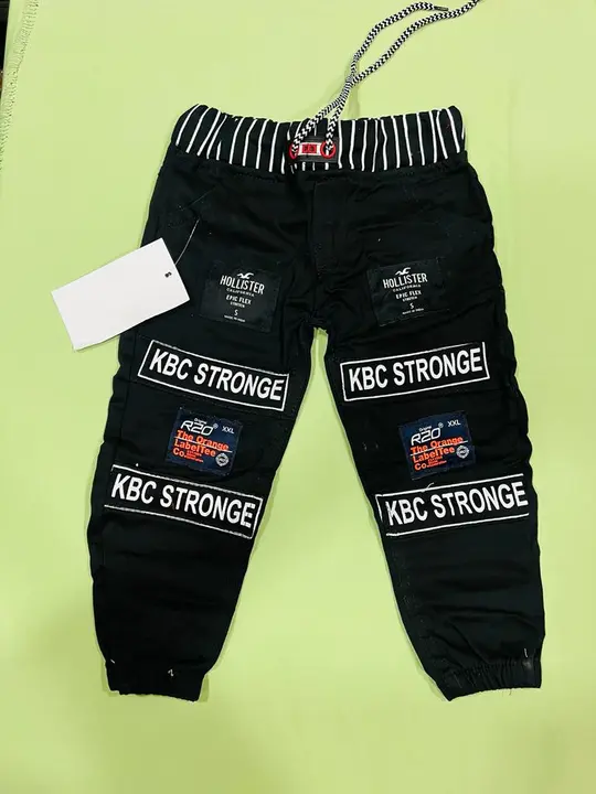  BLACK NEW KID COTTON JOGGERS SIZE . 20 TO 30 BEST QUALITY  uploaded by Rr fashion on 6/3/2023