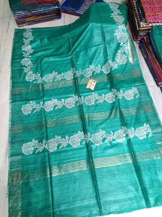 PURE TASSAR GICCHA SAREES  uploaded by business on 6/3/2023