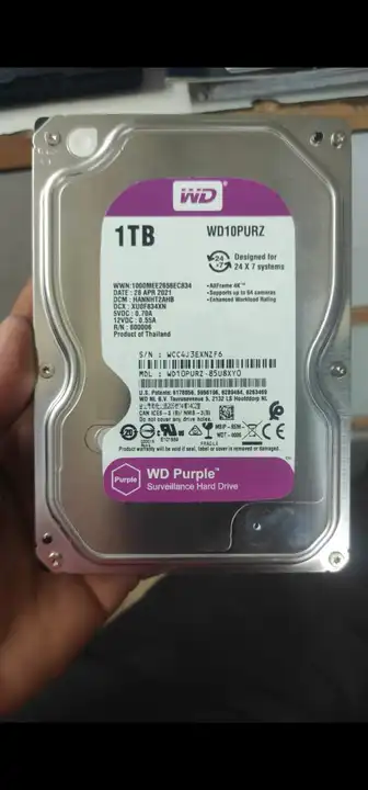 Import wd purple 1tb with 1 year warranty  uploaded by business on 6/3/2023