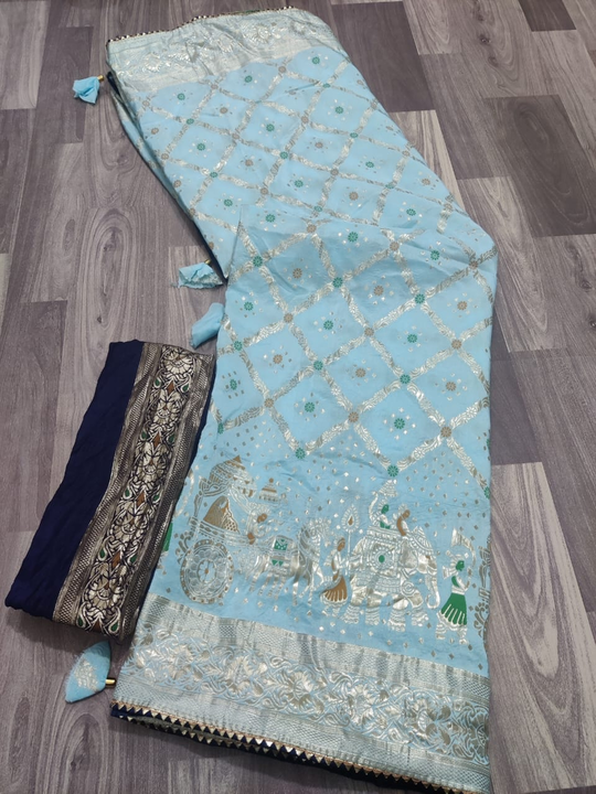 Pure dola silk saree uploaded by Shreyansi collection on 6/3/2023