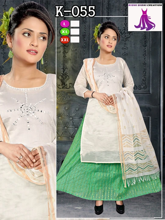 Rate: 355/-
Gharara  suit with Handwork Top  Chanderi silk 
With Designer duppta uploaded by business on 6/4/2023