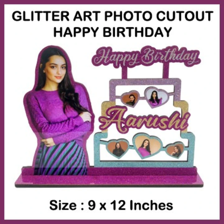 Photo Cutout Glitter Print Cake Frame uploaded by BusinessJi.com on 6/4/2023