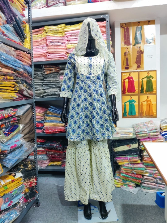 SHORT KURTI WITH GARARA uploaded by business on 6/4/2023