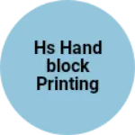 Business logo of Hs handblock printing