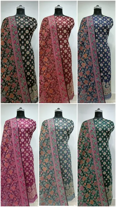 Banarasi dress material

Top.  cotton jequrd 2.30mtr
Bottom.. cotton plain
2.50mtr
Duppta. Banarasi  uploaded by Maa anjani fashion varanasi on 6/4/2023