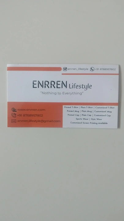 Visiting card store images of ENRREN Lifestyle