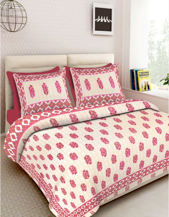 Post image BLOCK PRINT COTTON DOUBLE BED SHEET size-100*108