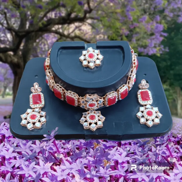 Choker necklace set uploaded by Krishna collection on 5/30/2024