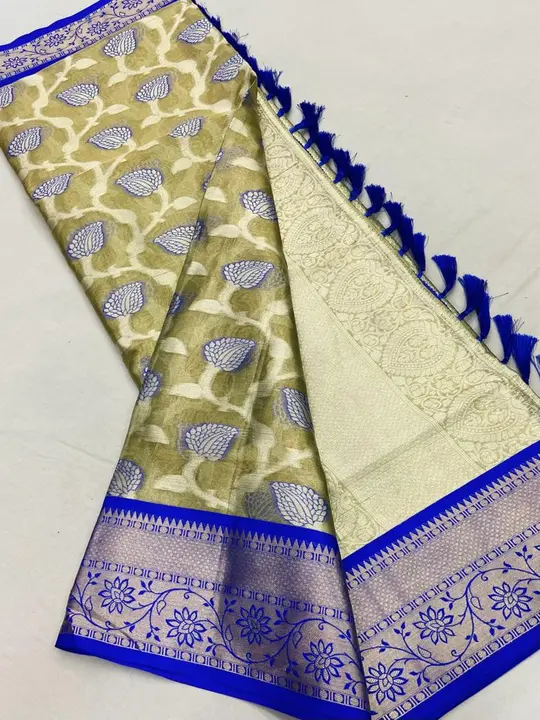 Grand Launch in Banarasi Tissue Silk Heavy work Sarees 

Fabric : Banarasi Tissue silk with Rich pal uploaded by Divya Fashion on 6/4/2023