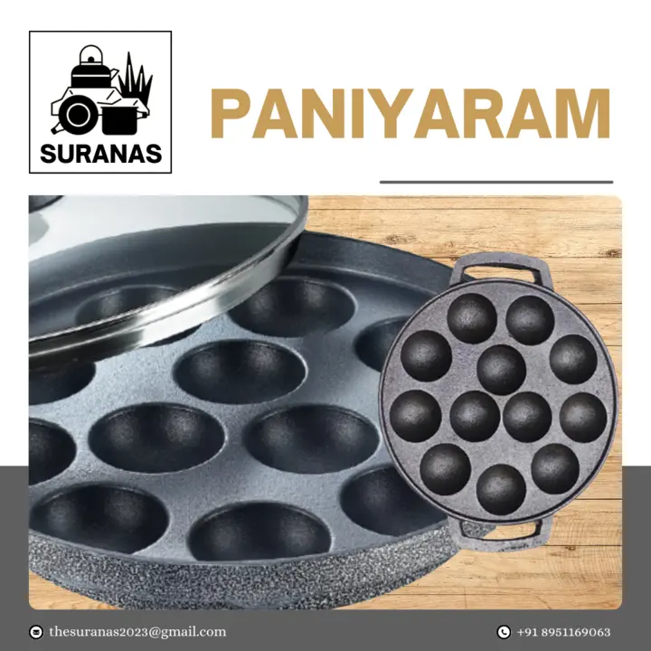 Suranas 12 pit Paniyarakkal with glass lid
 uploaded by Suranas Kitchen Solution  on 6/4/2023