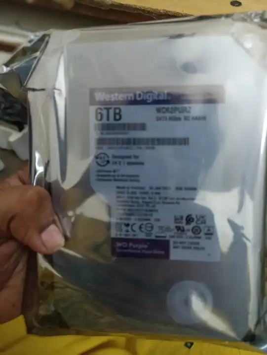 IMPORTED WD PURPLE 6TB SURVEILLANCE HDD WITH 3 YEAR WARRANTY  uploaded by business on 6/4/2023