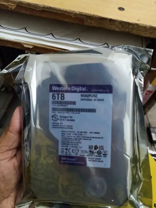 IMPORTED WD PURPLE 6TB SURVEILLANCE HDD WITH 3 YEAR WARRANTY  uploaded by Everstore on 6/4/2023