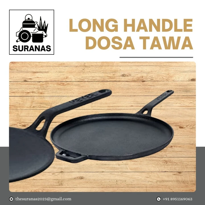 Suranas Dosa Tawa Long Handle 10.5 inches uploaded by Suranas on 6/4/2023