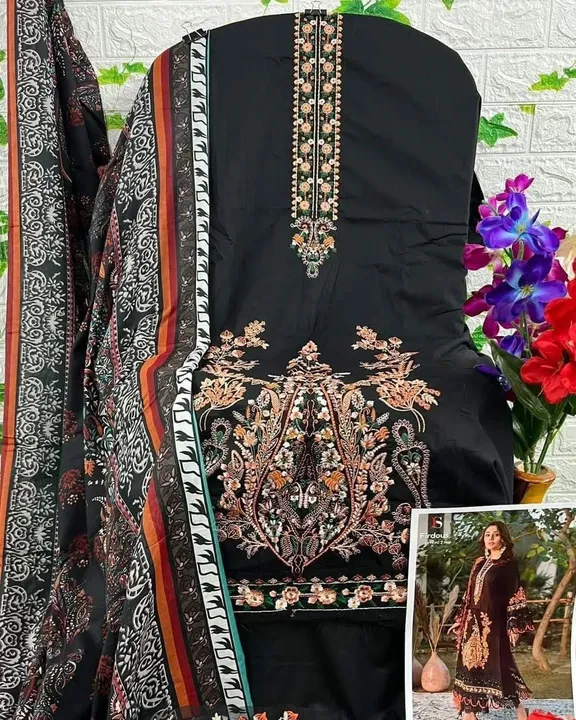 *Firdous ombré embroidered -2 NX by DEEPSY SUITS*

Top -Pure cotton with heavy self  embroidery & va uploaded by Fashion Textile  on 6/4/2023